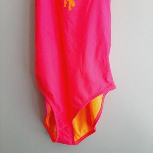 U.S. POLO Assn. - NEW One Piece Swimsuit Pink & Orange Sz XL - Picture 5 of 12